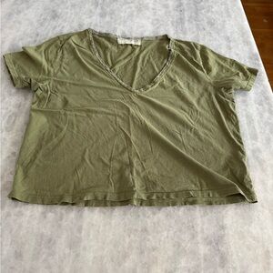 Urban Outfitters Sage V-Neck Crop Top